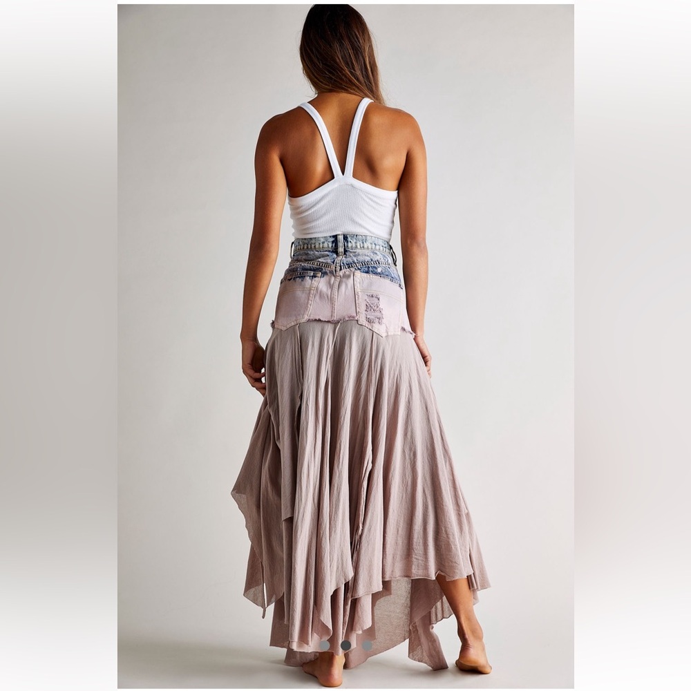 RARE FREE PEOPLE UNDER YOUR SPELL MAXI SKIRT | SIZE 8 (Medium ) - Picture 2 of 14